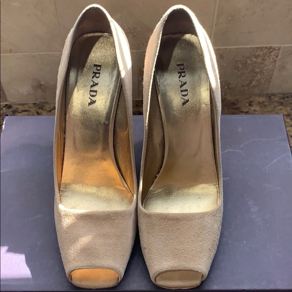 PRADA SUEDE WEDGES 40 - Picture 4 of 7